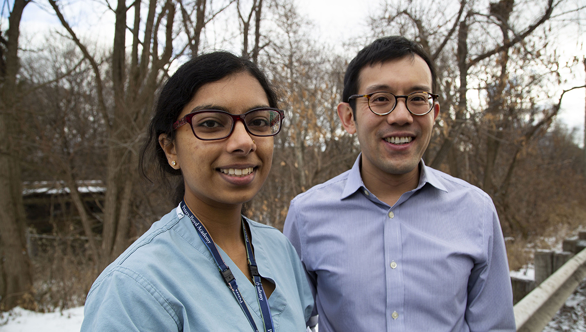 Medical student Kirusanthy Kaneshwaran and Dr. Andrew Lim