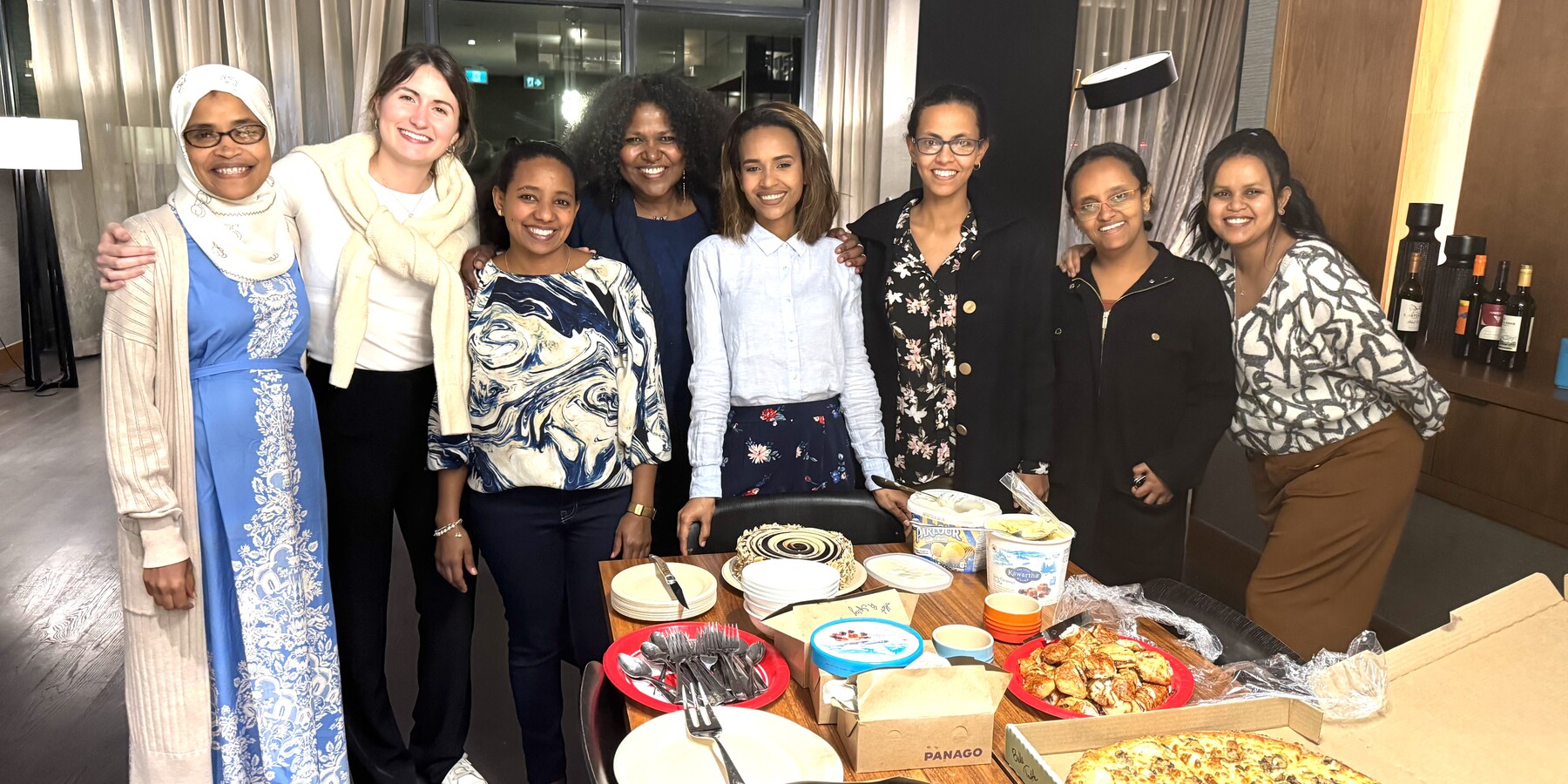Ethiopian observers having a pizza party in Toronto