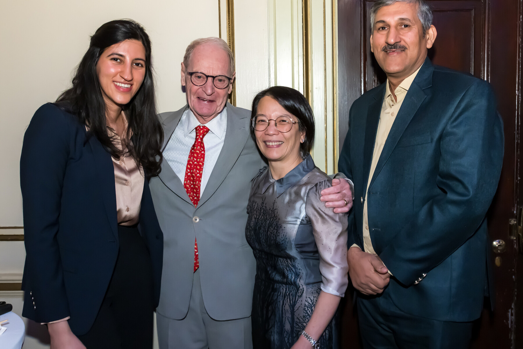 Photo of Amna Zulfiqar, Dr. John Wright, Dr. Chung-Wai Chow and Ali Zulfiqar