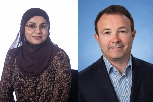 Portrait images of Dr. Najeeb (left) and Dr. Watson (right).