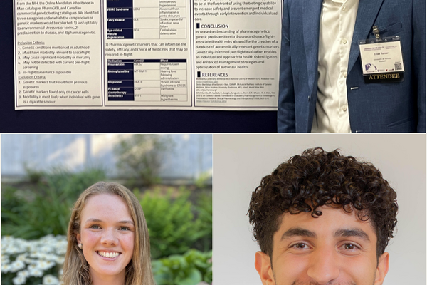 Collage of Chad Turner, Katie Harris and Nima Nezhadi