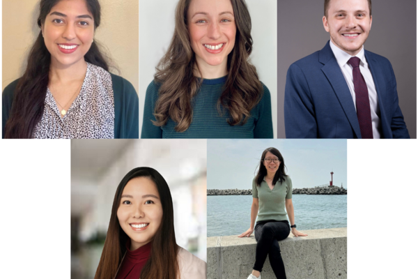Headshots of the 5 resident award winners
