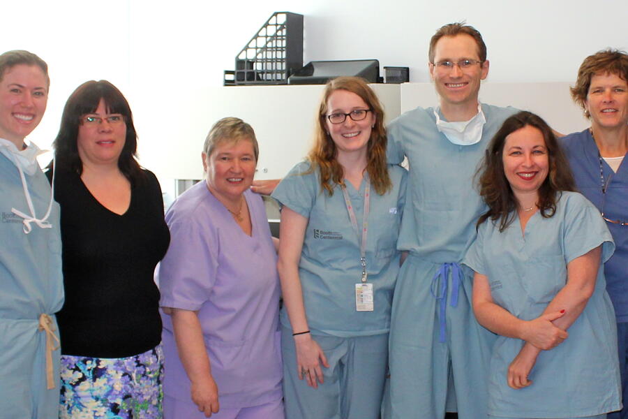 Group of men and women in scrubs