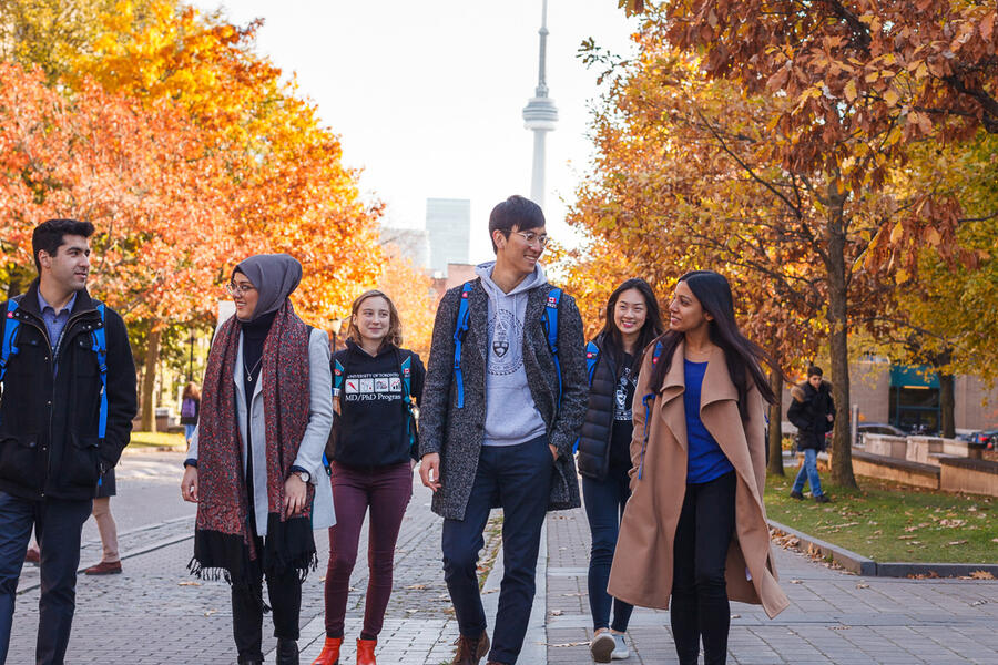 U of T students walking