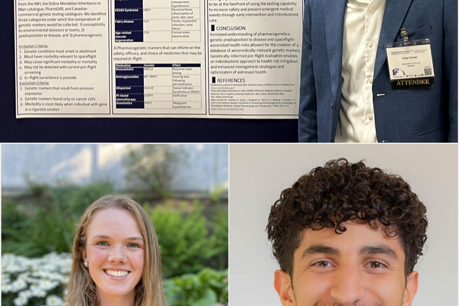 Collage of Chad Turner, Katie Harris and Nima Nezhadi
