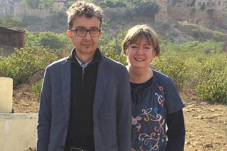 Kathy Anderson (right) created the Gerald I S Owen Memorial Fund at the Tanz Centre in memory of her late husband, journalist Gerald Owen.