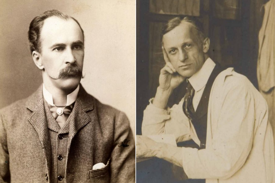 (From left to right) Sir William Osler (1849-1919), often described as the Father of Modern Medicine, revolutionized medical education, bringing trainees outside of the lecture halls, and into patient rooms. (Right) Harvey Cushing (1869 – 1939), the pioneer and father of neurosurgery, and the first person to describe Cushing’s Disease. 