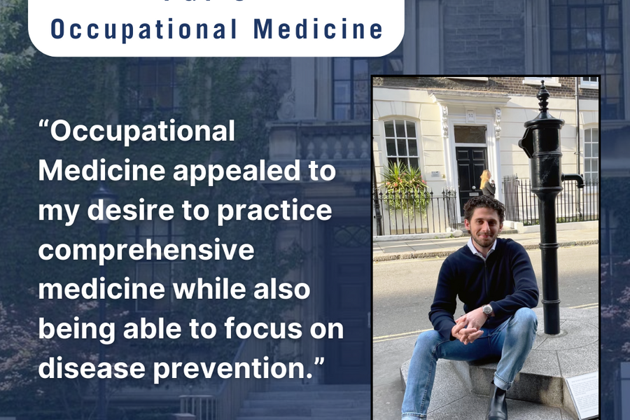 Graphic of Sharef Danho, PGY-5 Occupational Medicine