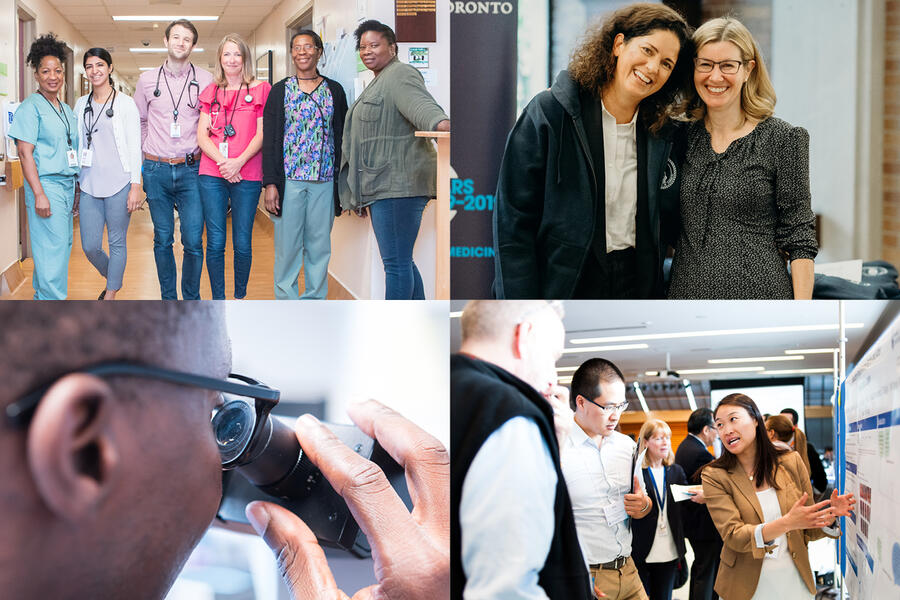 Collage of faculty and trainees in the Department of Medicine