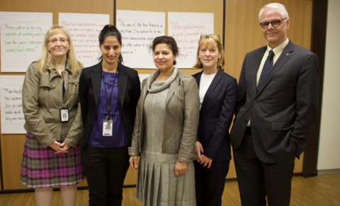 Drs. Sharon Straus, Reena Pattani, Najma Ahmed, Gillian Hawker and James Rutka