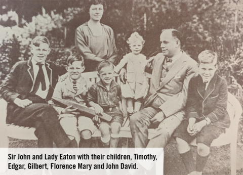 Sir John and Lady Eaton with their children