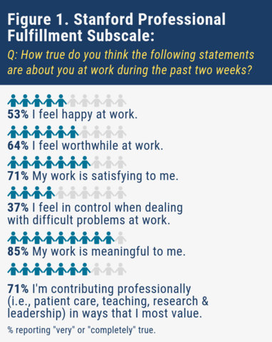 Figure 1. Stanford Professional Fulfillment Subscale: How true do you think the following statements are about you at work during the past two weeks?