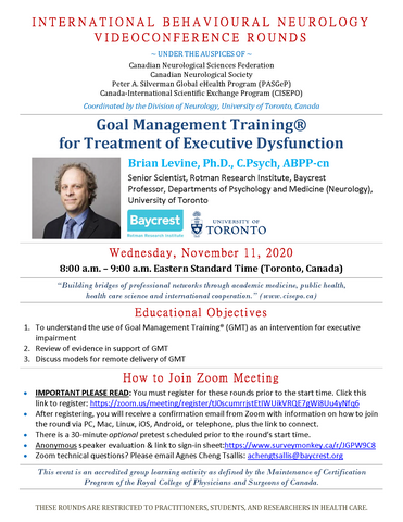 International Behavioural Neurology Rounds