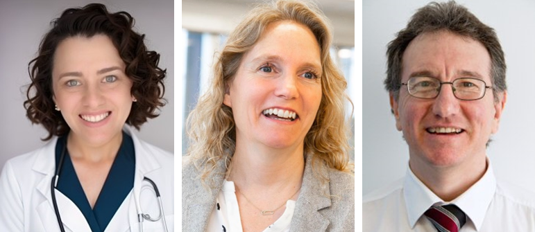 Headshots of Drs. Heather MacNeill, Sofia Valanci Aroesty and Ken Masters