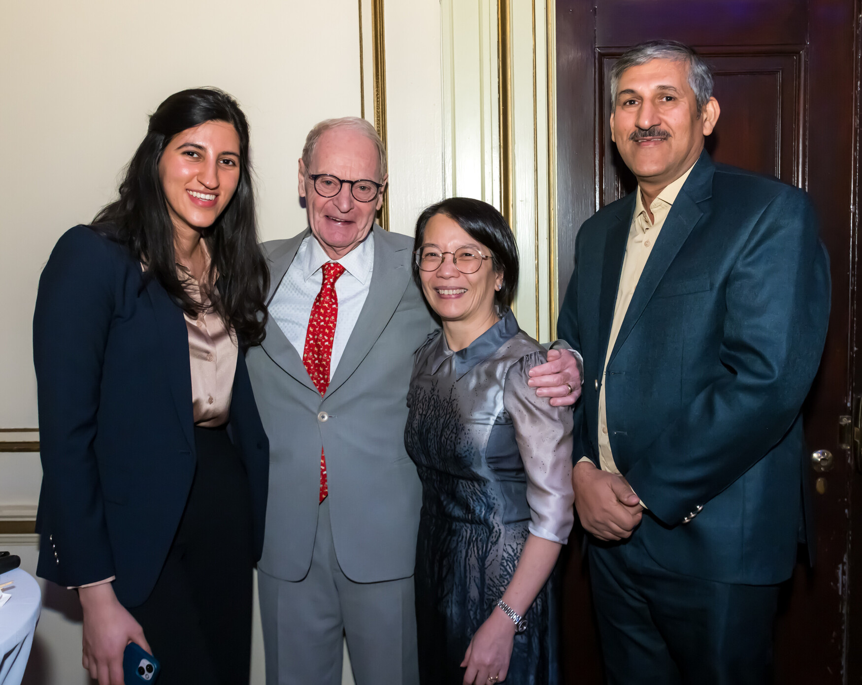 Photo of Amna Zulfiqar, Dr. John Wright, Dr. Chung-Wai Chow and Ali Zulfiqar